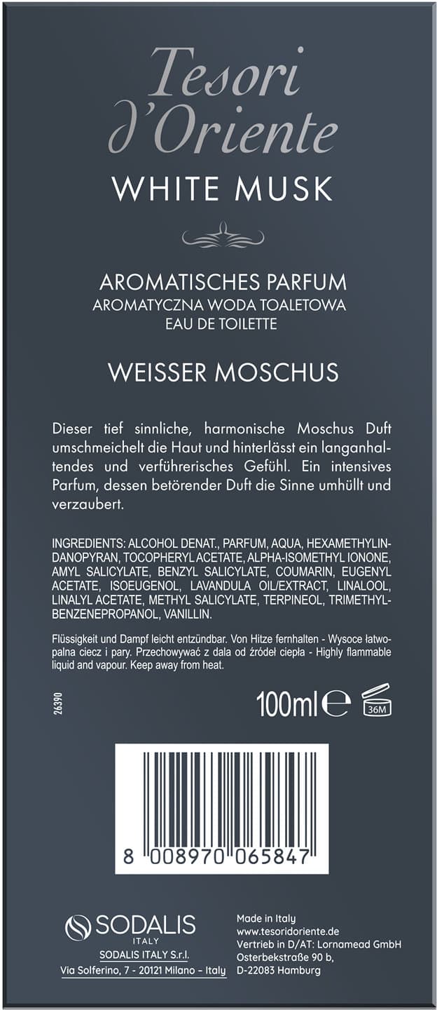 Tesori d'Oriente White Musk Eau de Toilette