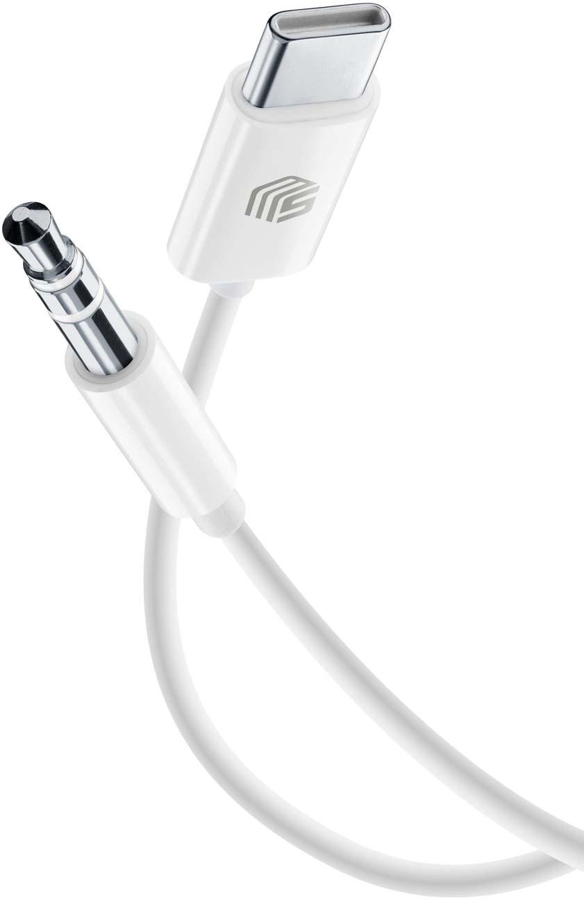 Cellularline Audio Cable 3,5mm Klinkenanschluss/ Typ-C White