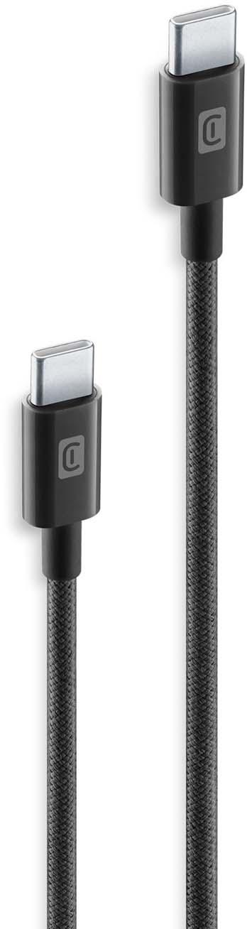 Cellularline Braided Data Cable 0,6 m USB Typ-C/ Typ-C Black