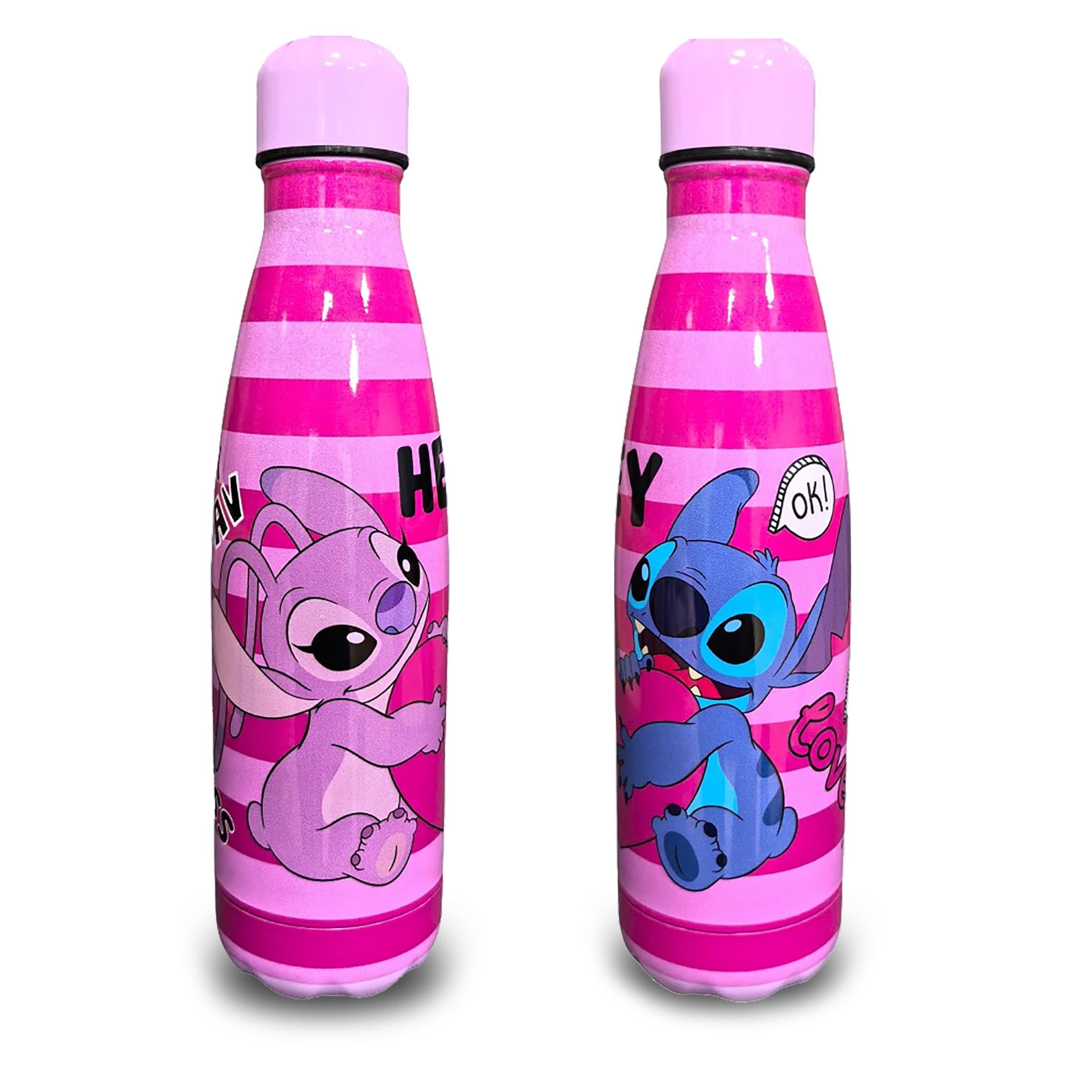 Produktbild Stitch Trinkflasche aus Edelstahl, 500ml - Rosa  2 von 2