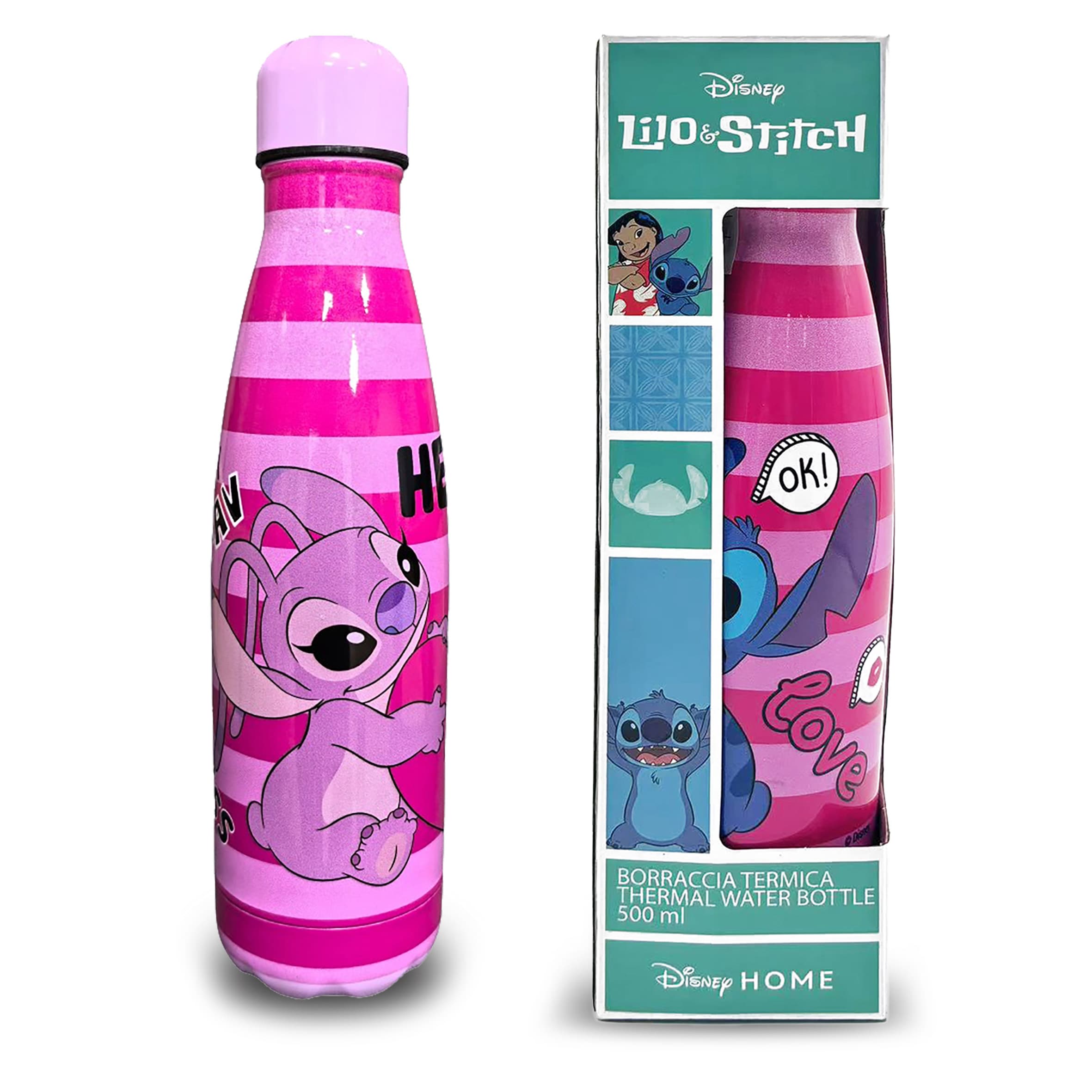 Stitch Trinkflasche aus Edelstahl, 500ml - Rosa 