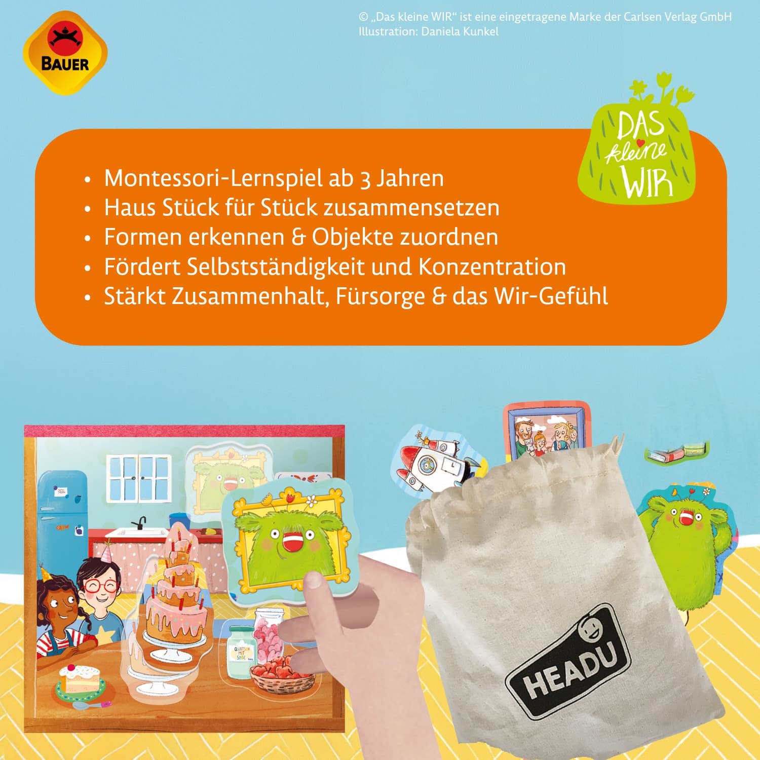 HEADU - Mein DAS kleine WIR Haus Montessori Lernspiel