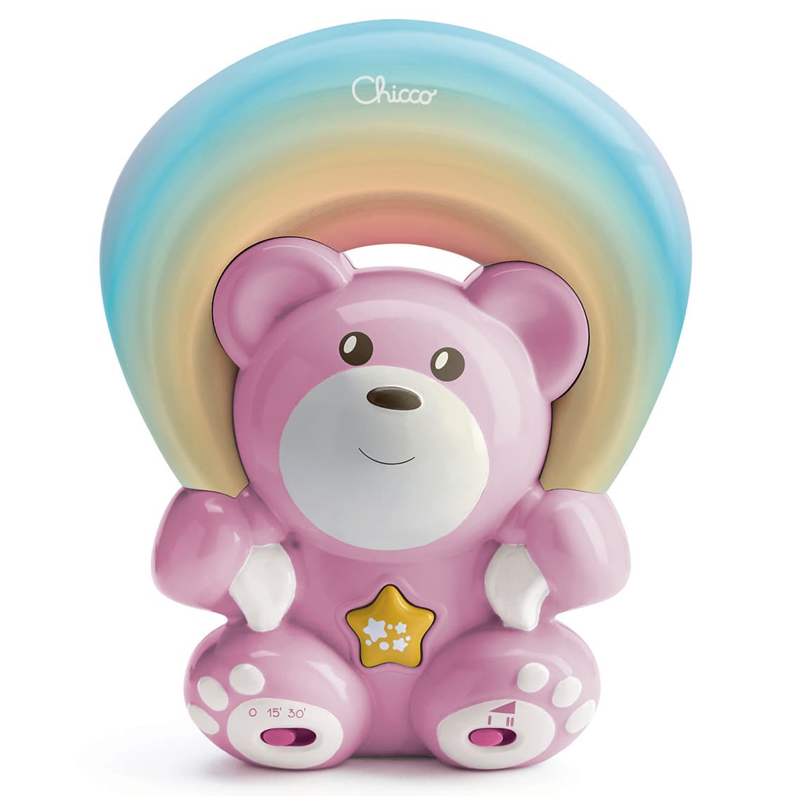 Chicco - Regenbogenbär rosa Projektor und Spieluhr