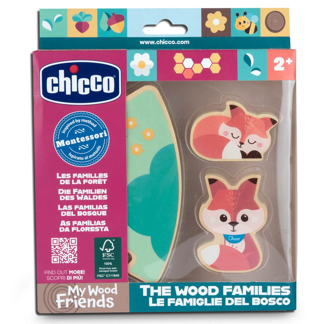 Chicco - Montessori Set – 2 Sammelfiguren Papa Fuchs