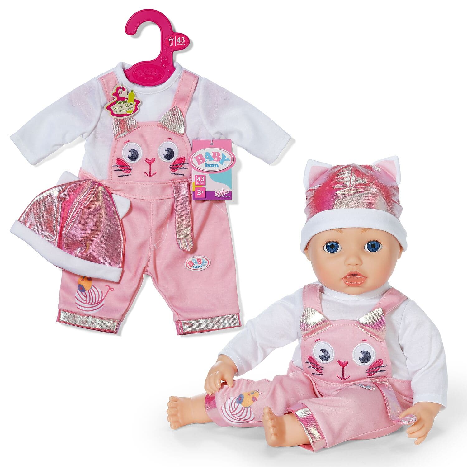 BABY born Einteiler mit Mütze 43cm