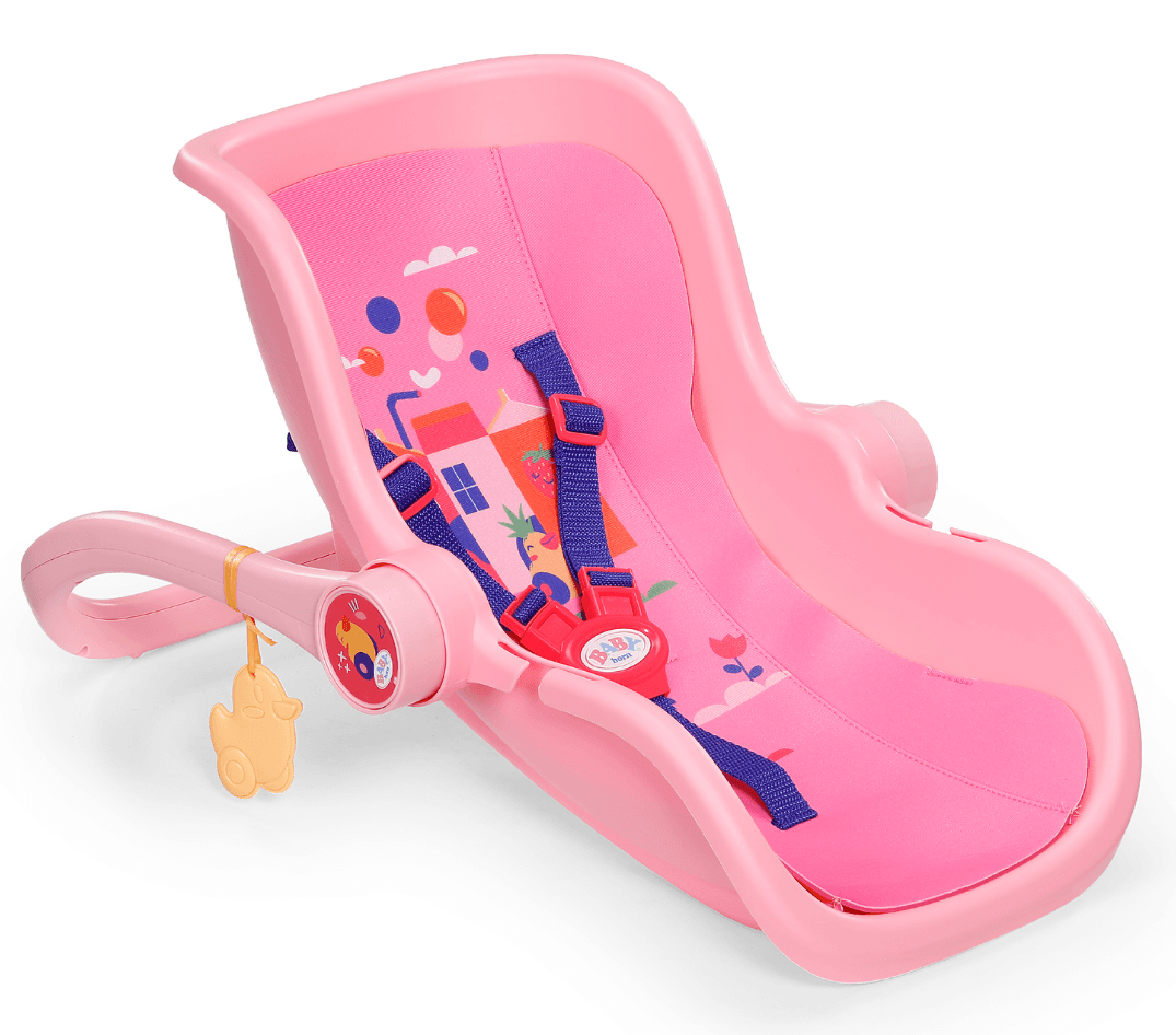 BABY born Babyschale Pink mit Tragegriff & Sicherheitsgurt für Puppen