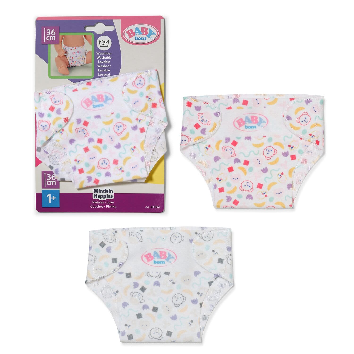 BABY born Stoffwindeln 2er Set passend für 36 cm Puppen