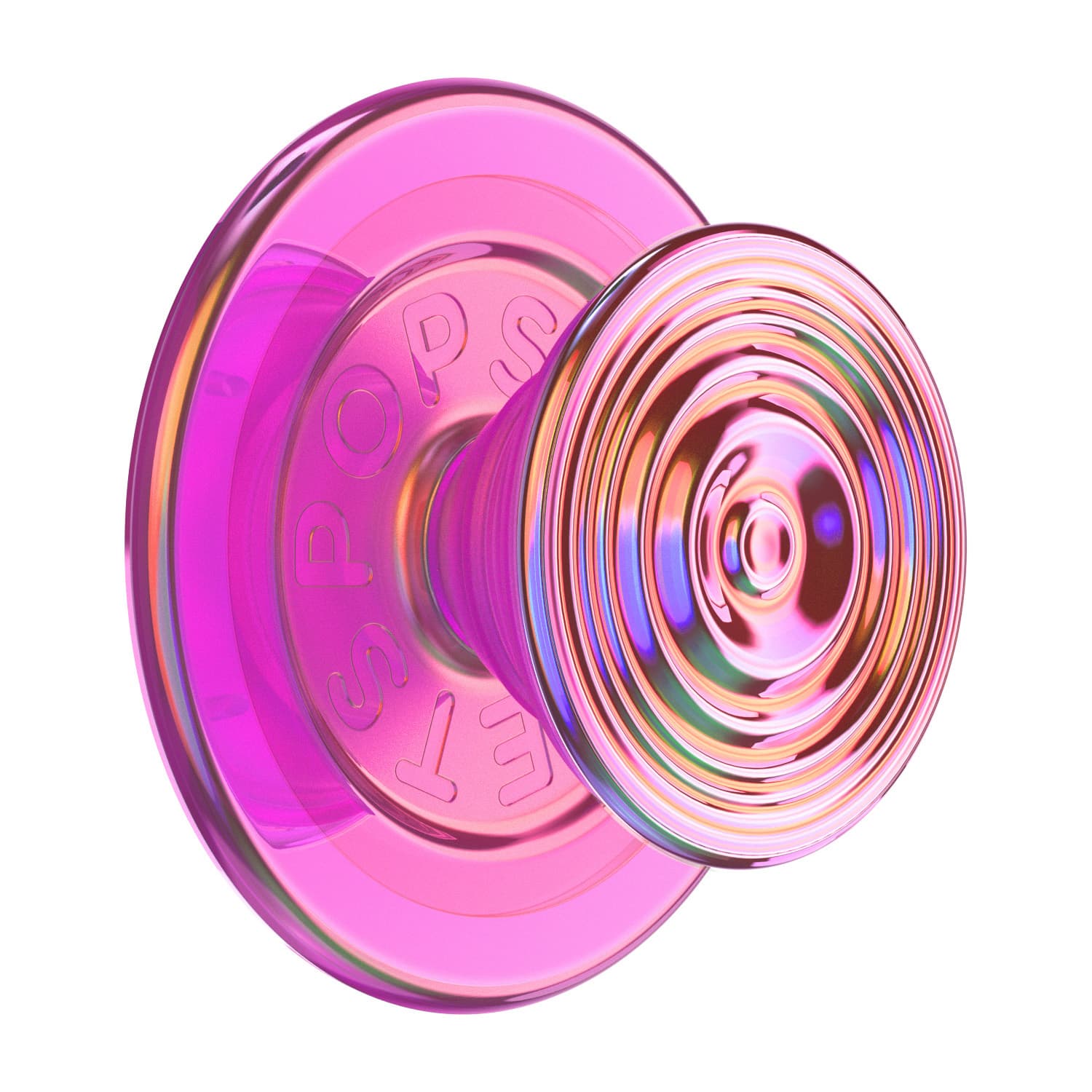 PopSockets PopGrip - ausziehbarer Handy-Griff Handyhalter für MagSafe Round Ripple Iridescent Aviation Opalescent