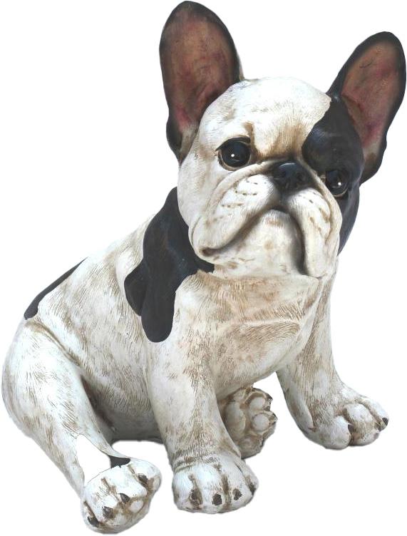 Polyresin Figur Hund Franz sitzend 28cm