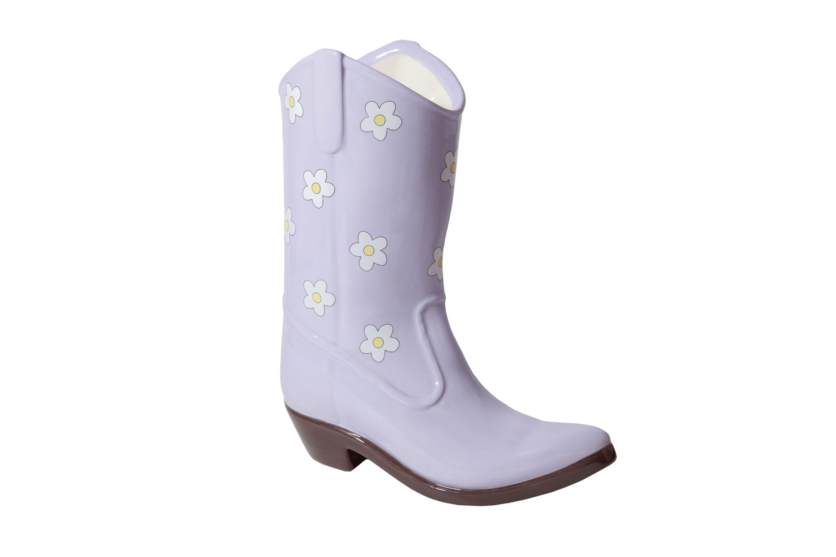 DOIY Vase Rodeo Cowboy Boot lila