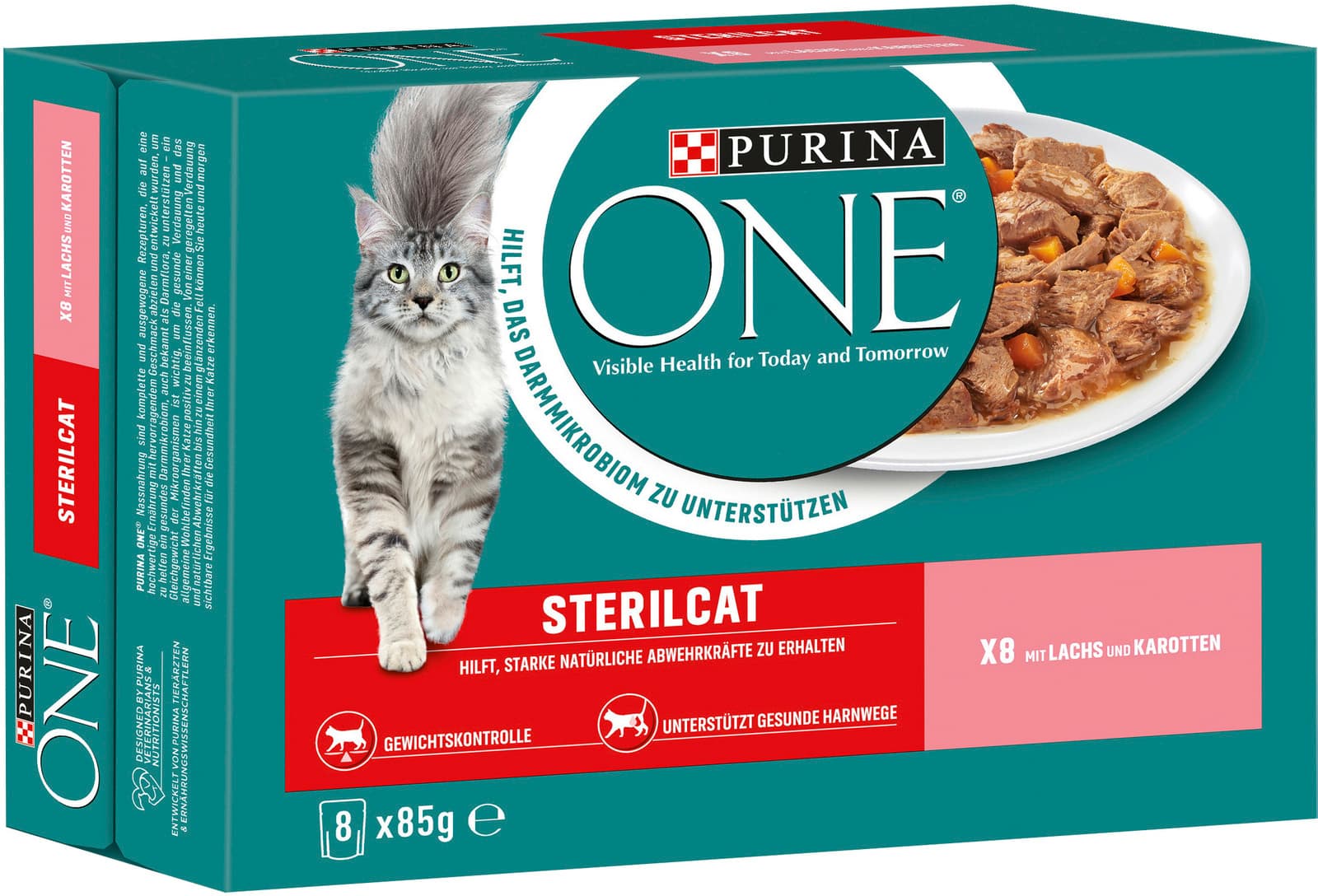 Purina ONE STERILCAT mit Lachs und Karotten Katzennassfutter