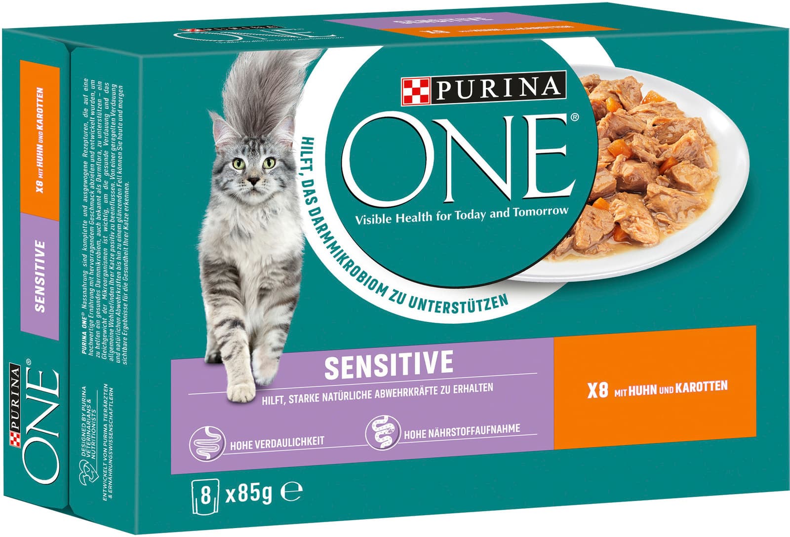 Purina ONE SENSITIVE mit Huhn und Karotten Katzennassfutter