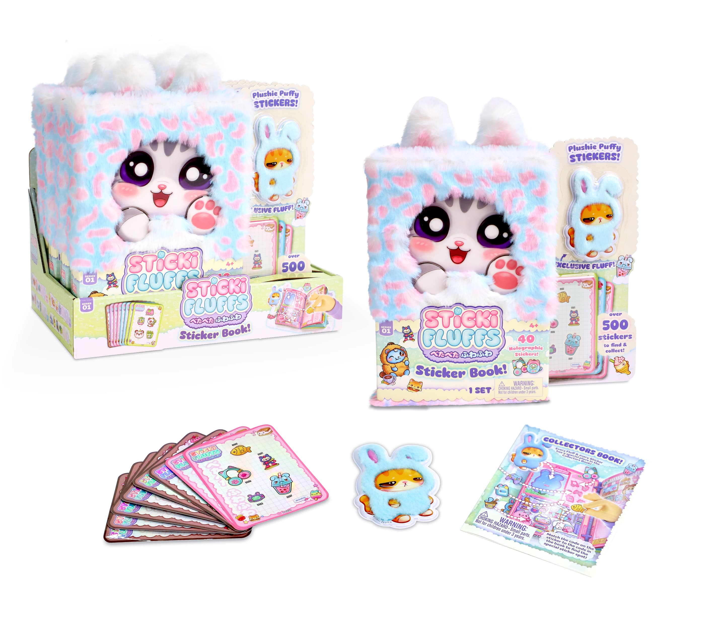 Sticki Fluffs - Book Pack In Open Box
