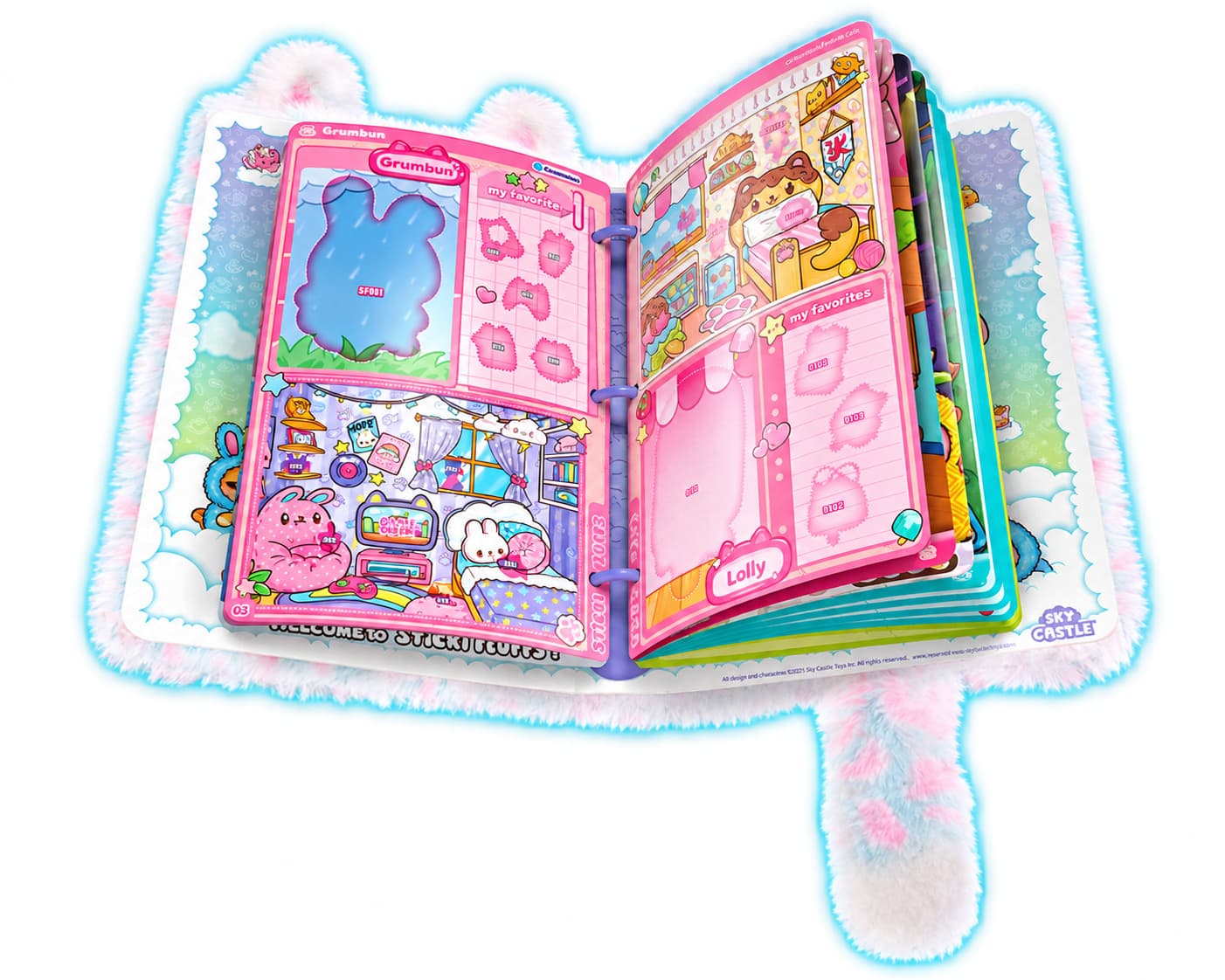 Sticki Fluffs - Book Pack In Open Box