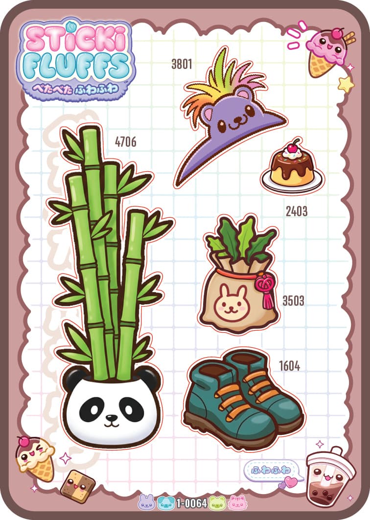 Sticki Fluffs - Book Pack In Open Box