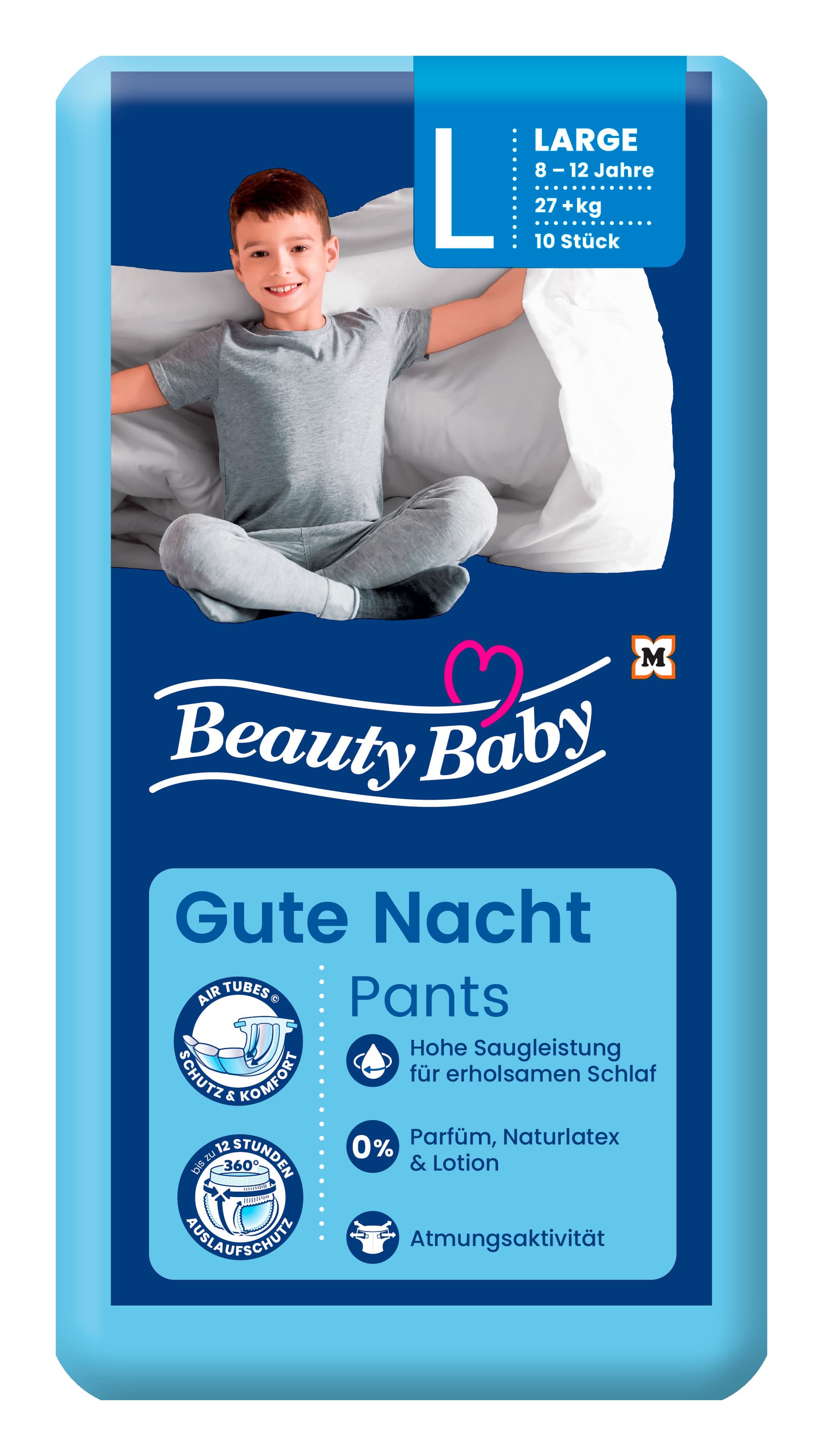 Beauty Baby Gute Nacht Pants Größe L, 27-43 kg