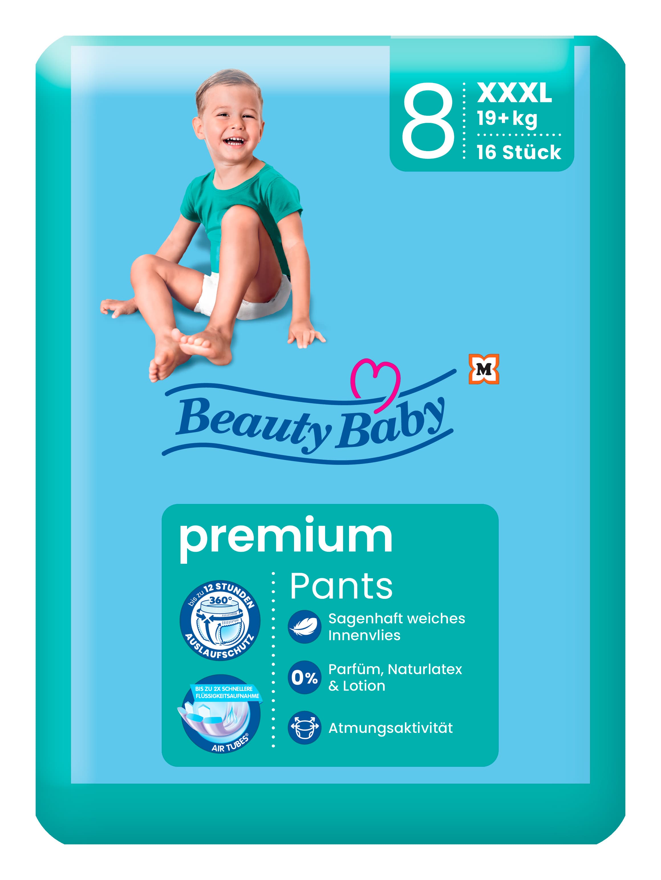 Beauty Baby Premium Dry Pants Größe 8 XXXL 19+ kg