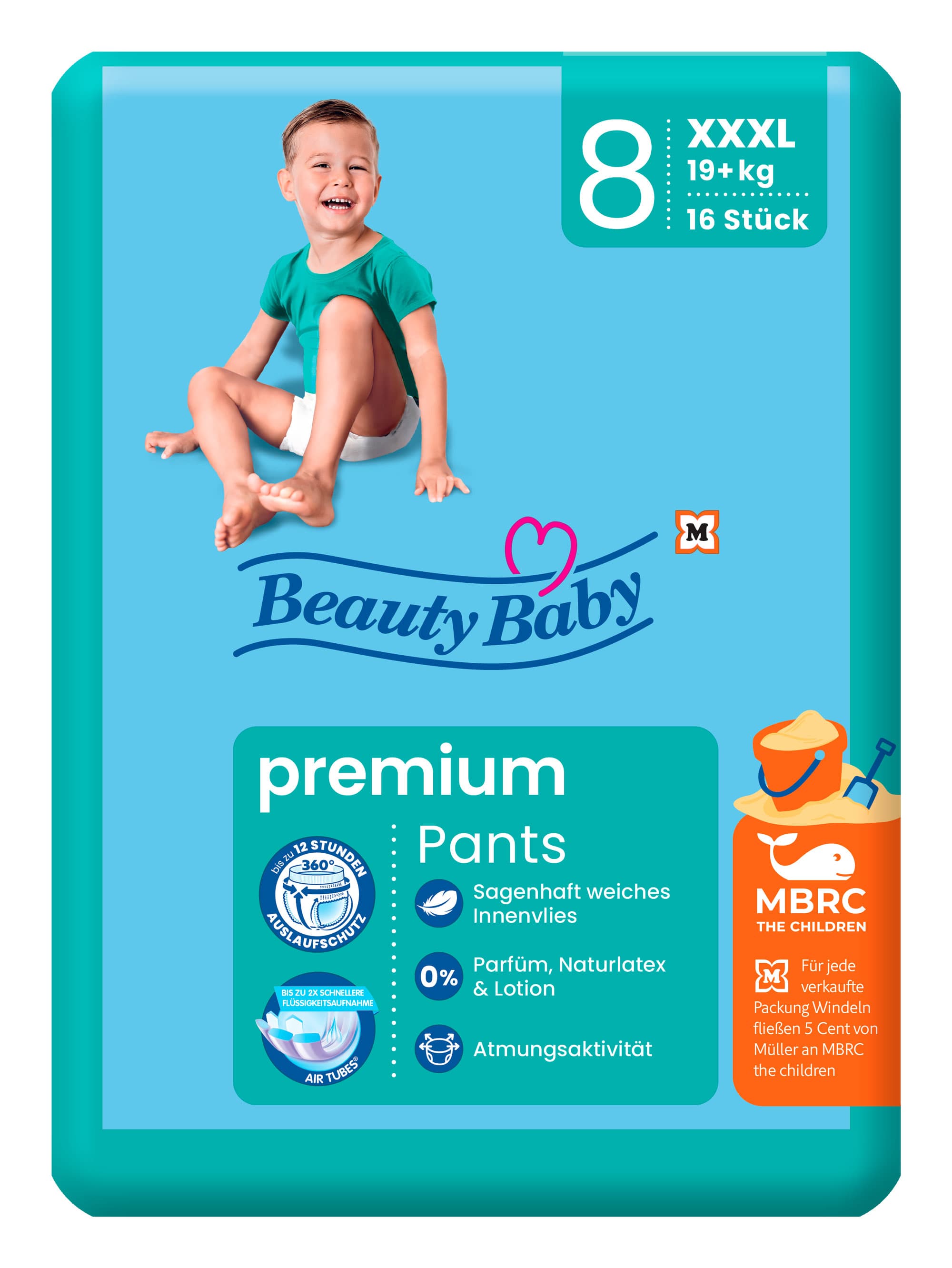 Beauty Baby Premium Dry Pants Größe 8 XXXL 19+ kg