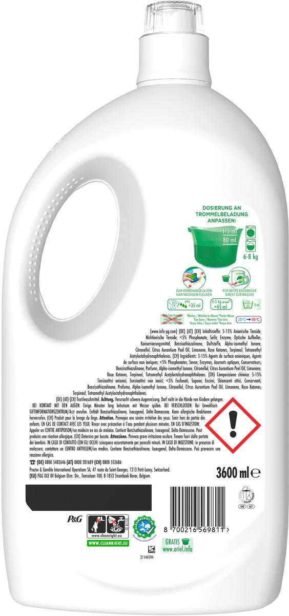 Produktbild Ariel Vollwaschmittel Flüssig Regulär - 80WL 2 von 6