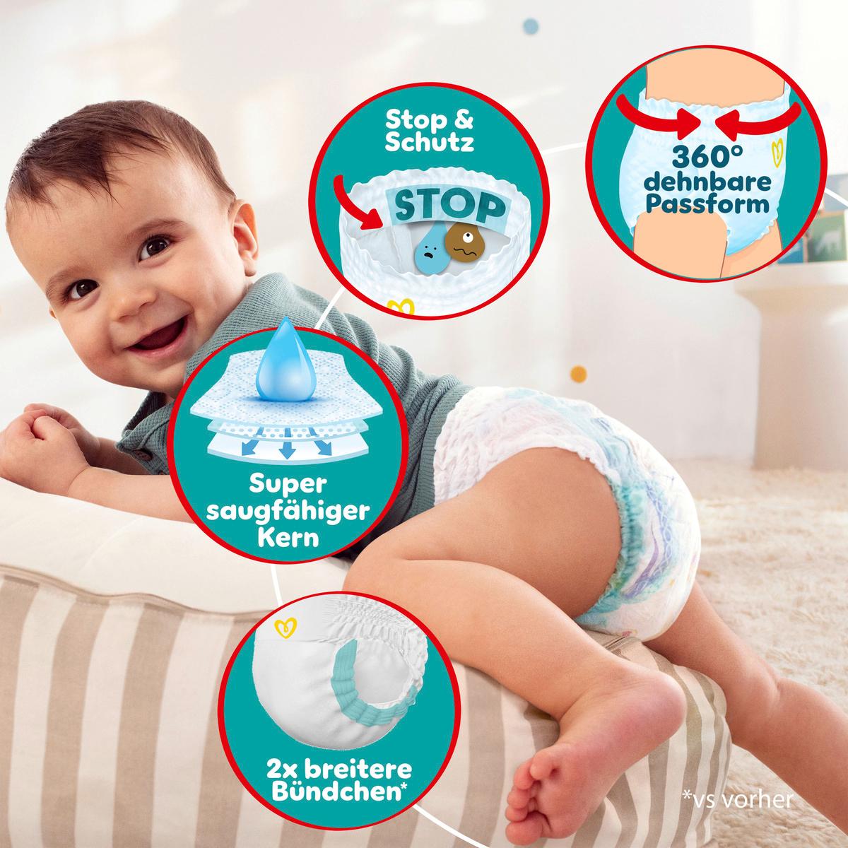 Produktbild Pampers Baby Dry Pants Windeln Gr.6 Extra Large 13-19kg XXL Pack  7 von 12