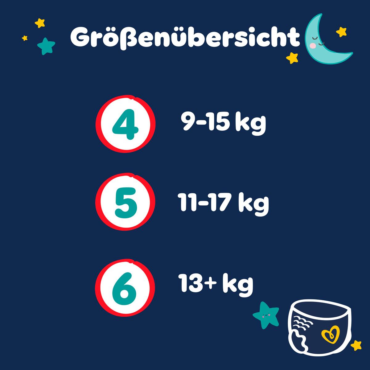 Produktbild Pampers Windeln Night Pants Gr.4 Big Pack 9-15kg  6 von 10