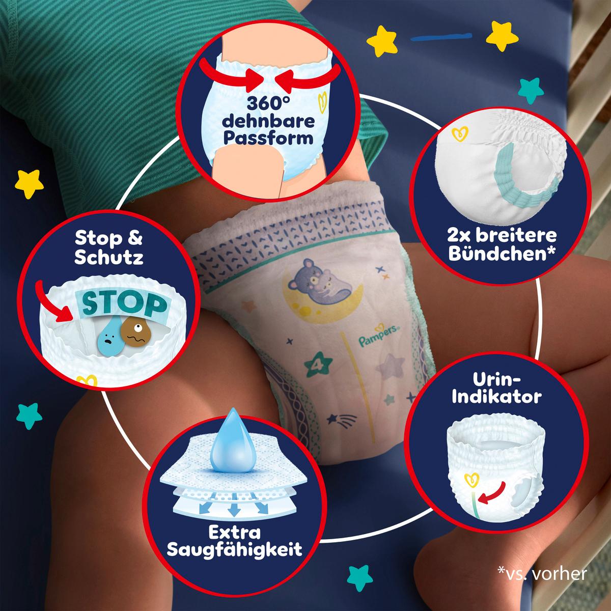Produktbild Pampers Windeln Night Pants Gr.6 Single Pack  4 von 10