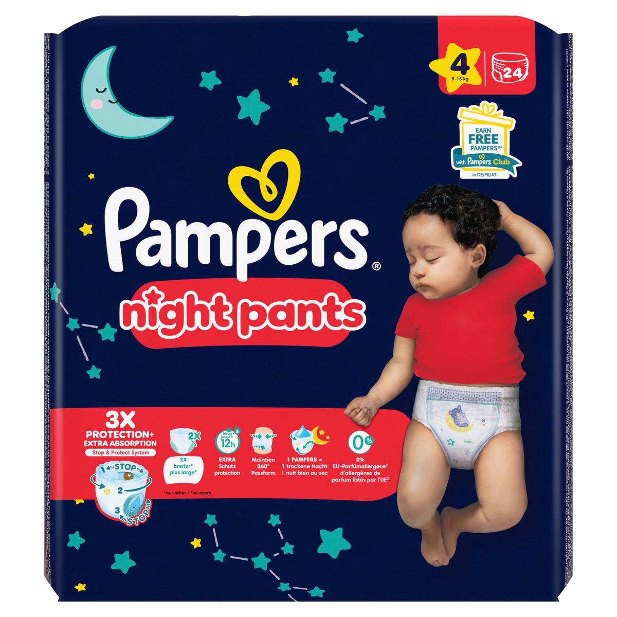 Produktbild Pampers Windeln Night Pants Gr.4 Single Pack  2 von 10