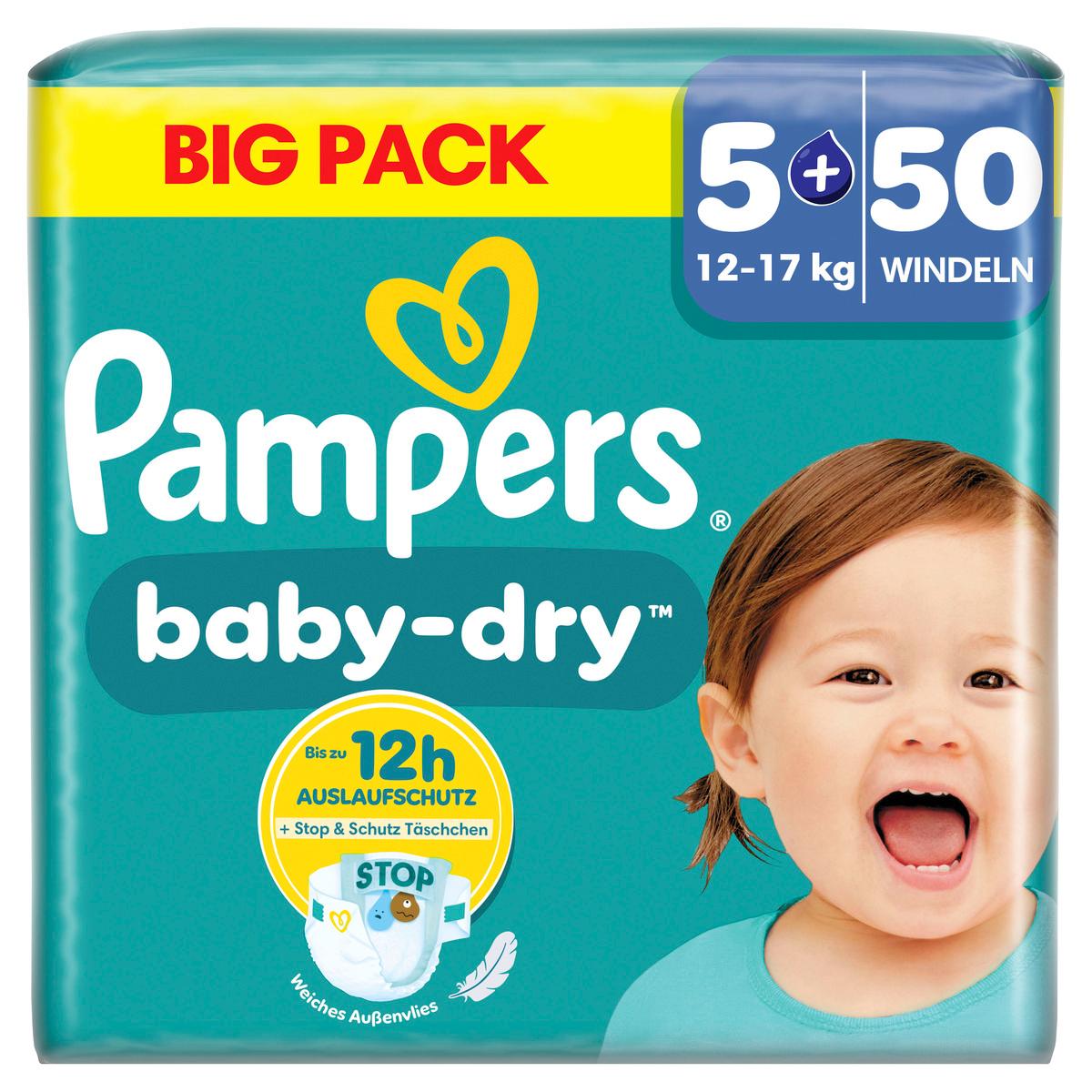 Pampers Baby Dry Windeln Gr.5+ Junior Plus 12-17kg Big Pack