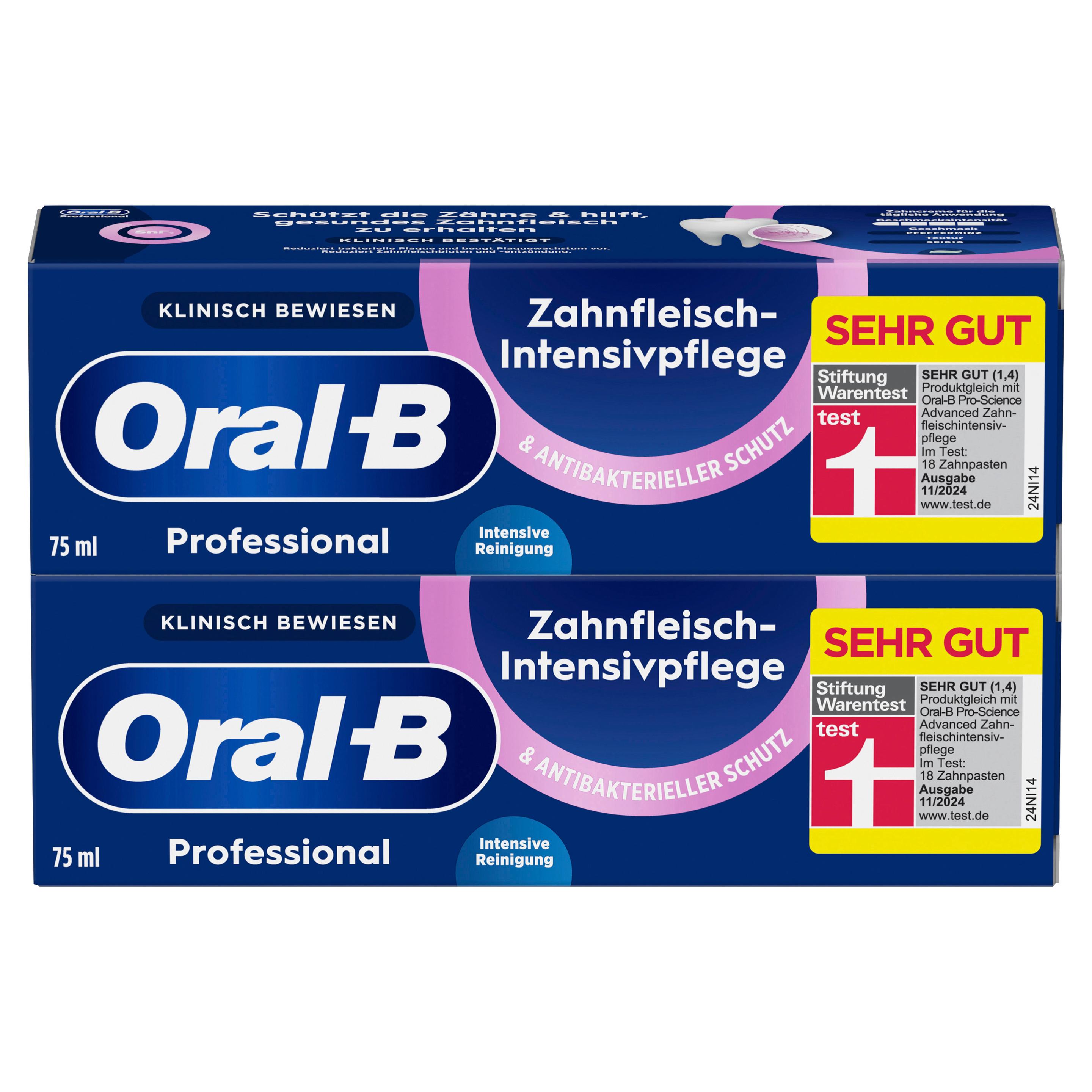 Oral-B Zahnfleisch-Intensivpflege & Antibakterieller Schutz Zahncreme 2x75ml