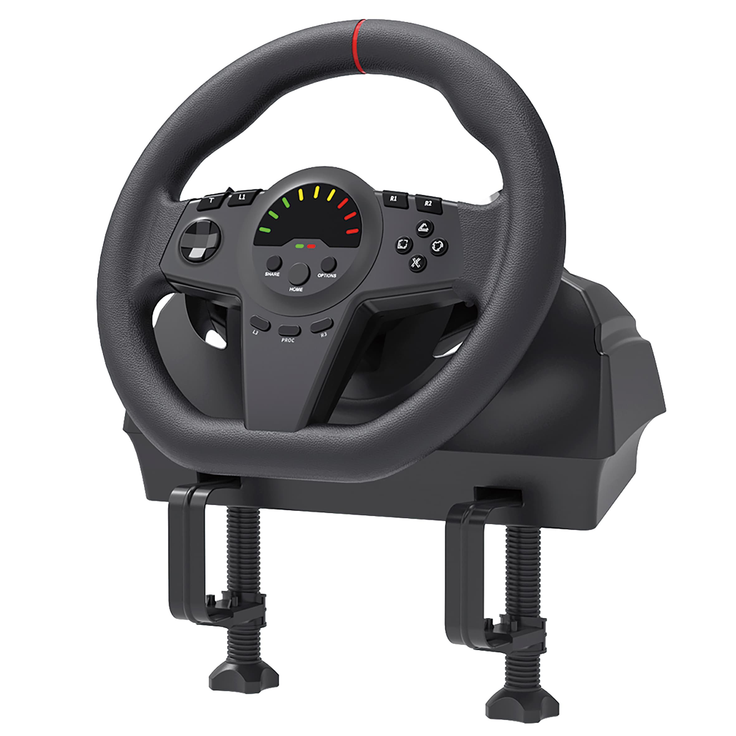 ENTERTAINME Vibrations Rennlenkradmit Pedalen (PS3 / PS4 / PS5 / XBOX / SWITCH / PC)