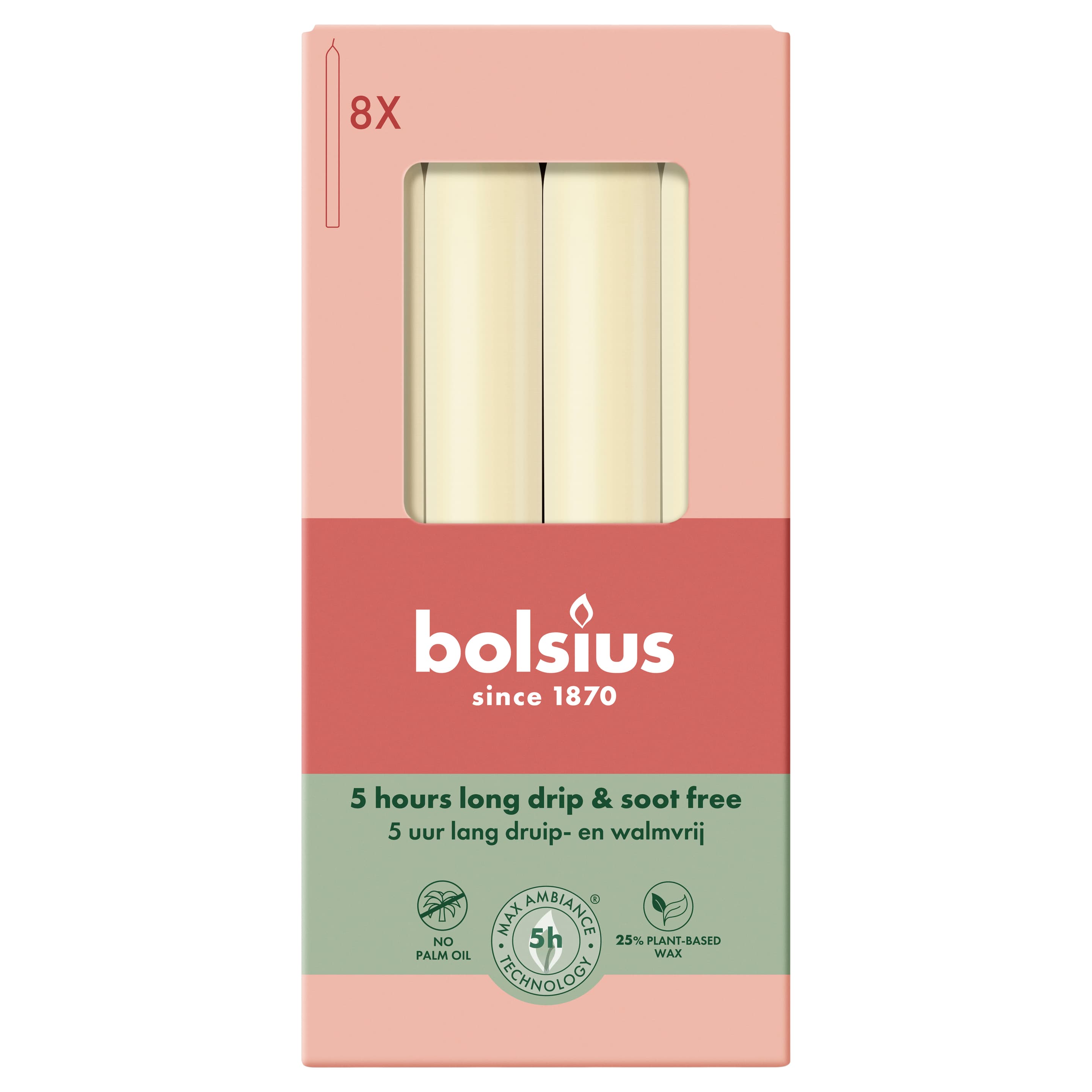 bolsius Essentials Stabkerzen 8er Pack