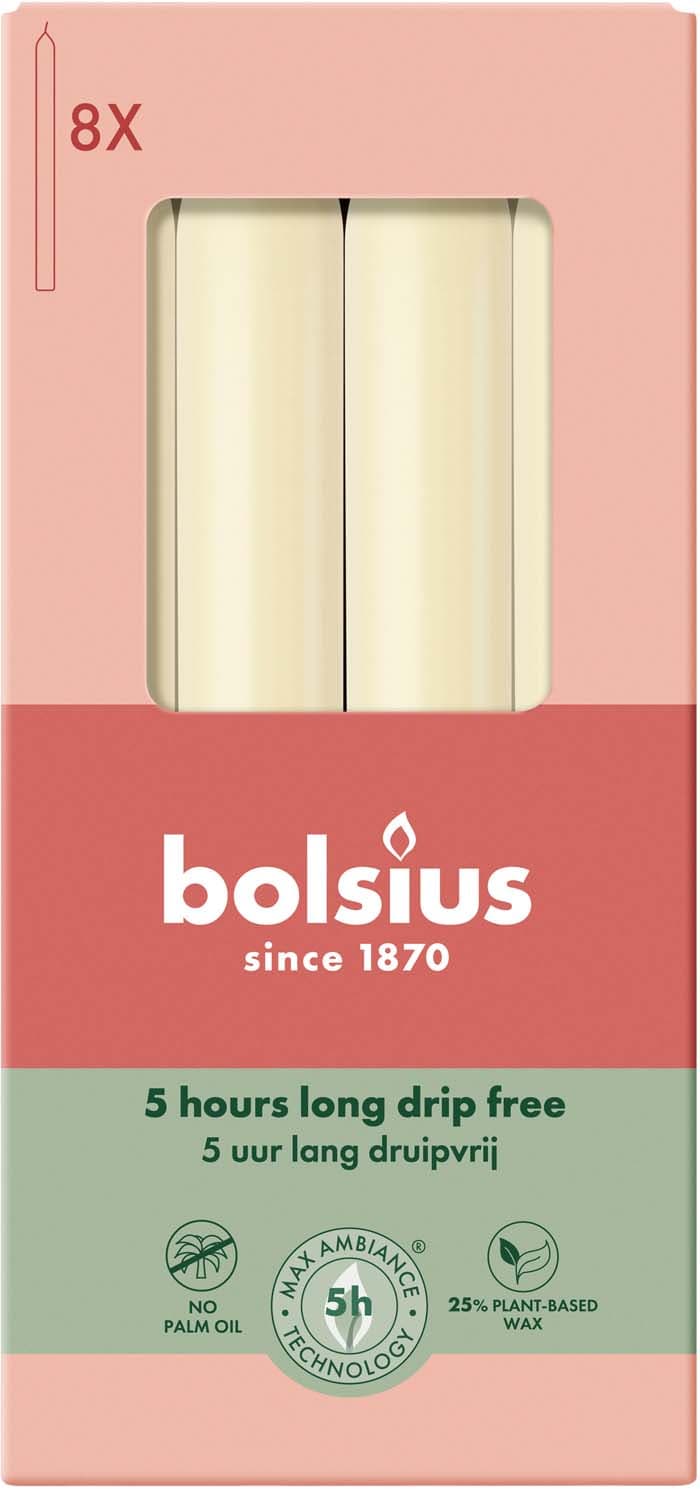 bolsius Essentials Stabkerzen 8er Pack