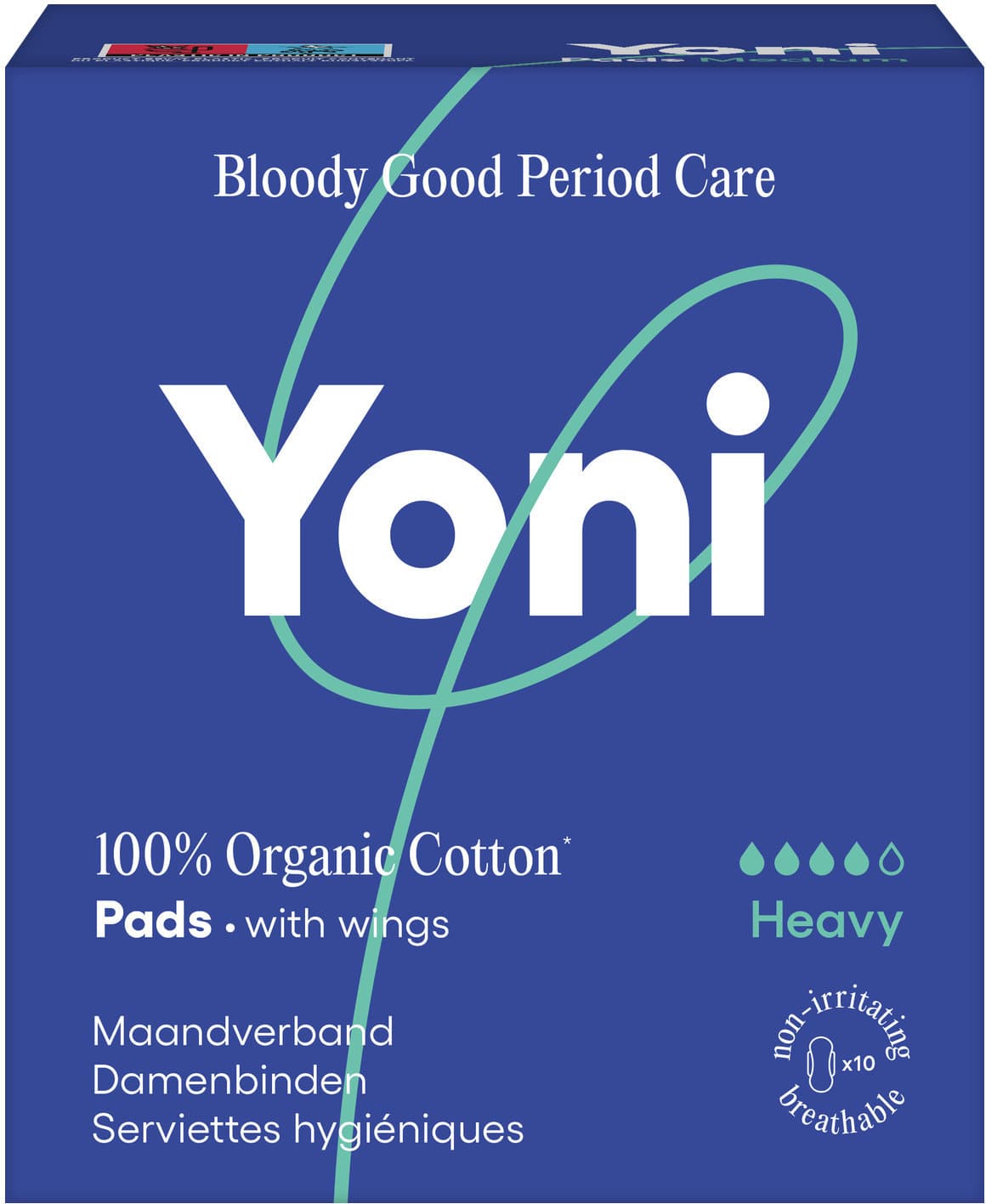 YONI 100% Bio Baumwolle Binden Maxi mit Flügeln 