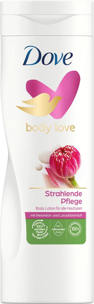 Dove Body Love Strahlende Pflege Body Lotion mit Reismilch-&Lotusblütenduft