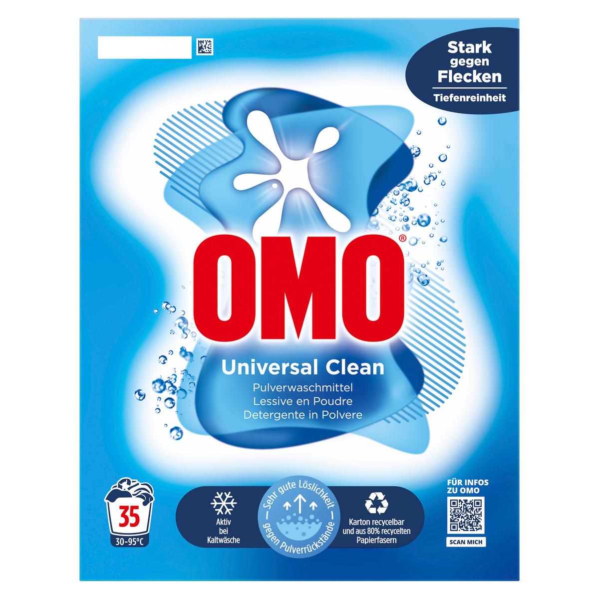 OMO Waschmittel Pulver Universal Clean 35 WL