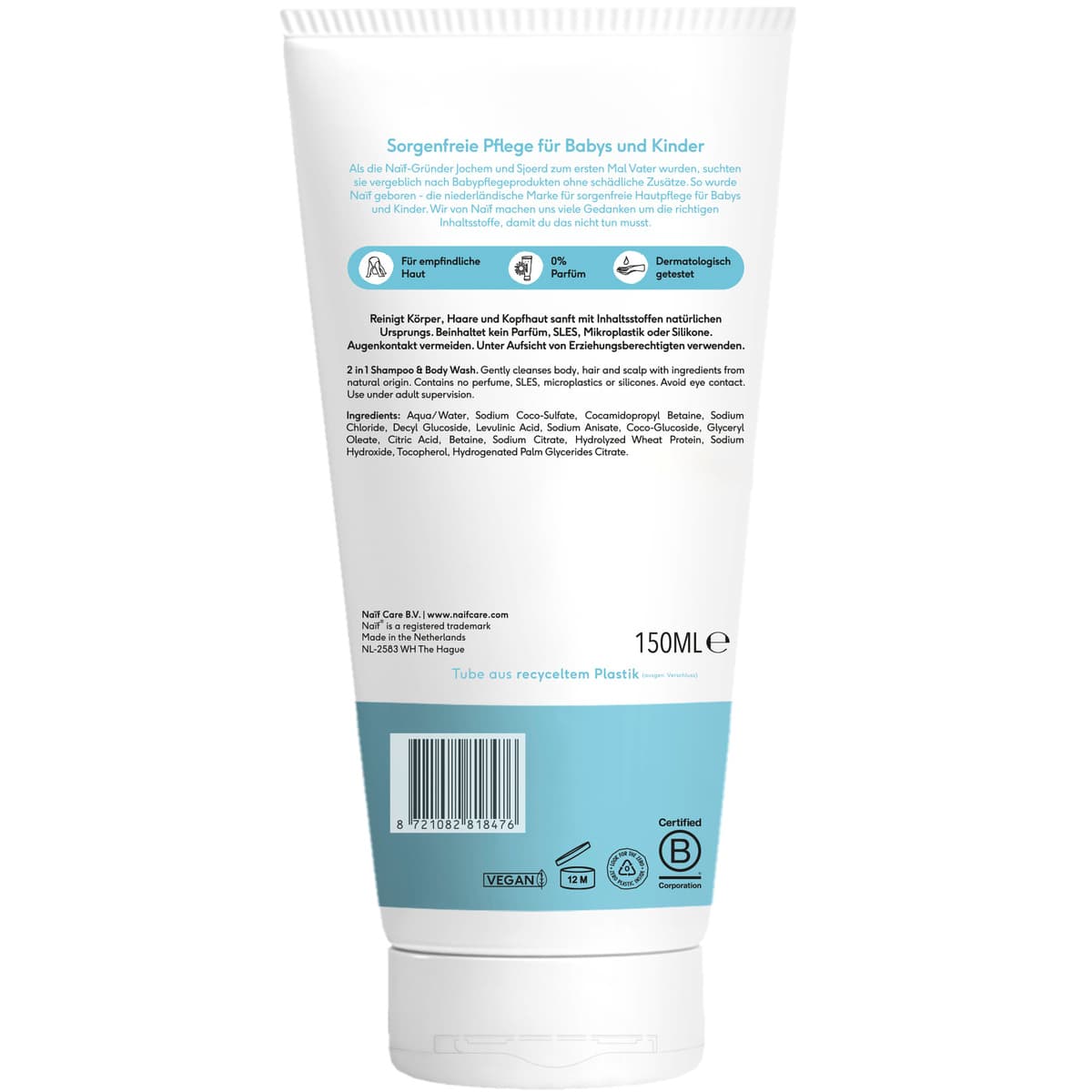 Produktbild Naif Baby & Kind 2in1 Shampoo und Duschgel 2 von 6