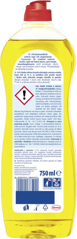 Pril Citrón a medovka – prostriedok na ručné umývanie riadu.
