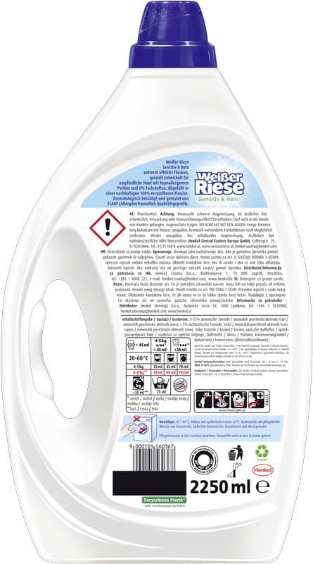 Weißer Riese Gel Sensitiv & Rein