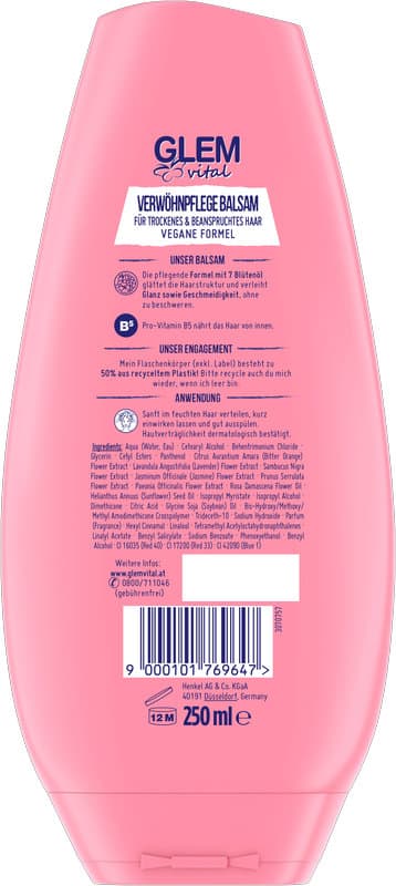 Glem Vital Haarspülung Verwöhnpflege Balsam