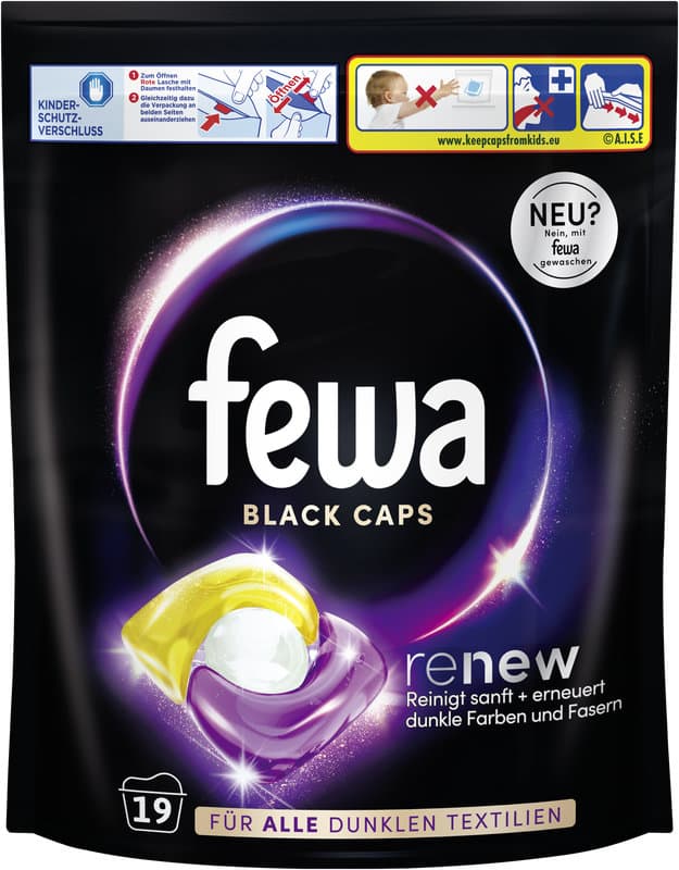 Fewa Waschmittel All-in-1 Caps Schwarz 19 WG
