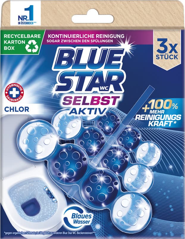 Blue Star WC-Steine Blau Aktiv Chlor
