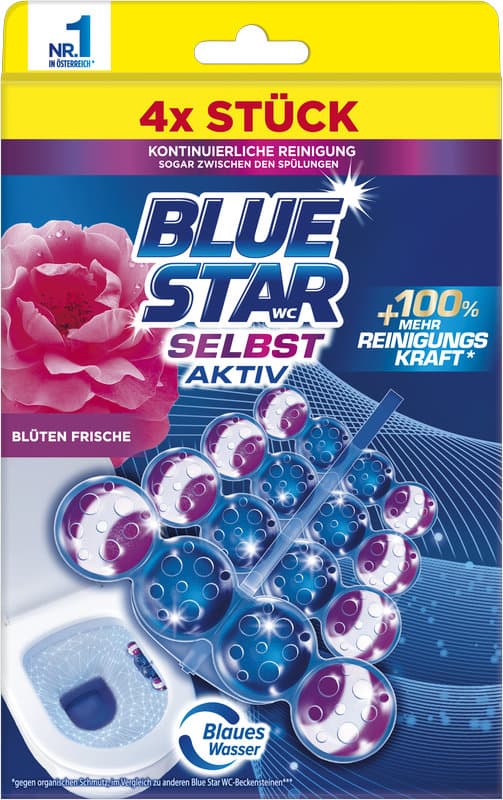 Blue Star WC-Steine Blau Aktiv Blütenfrische