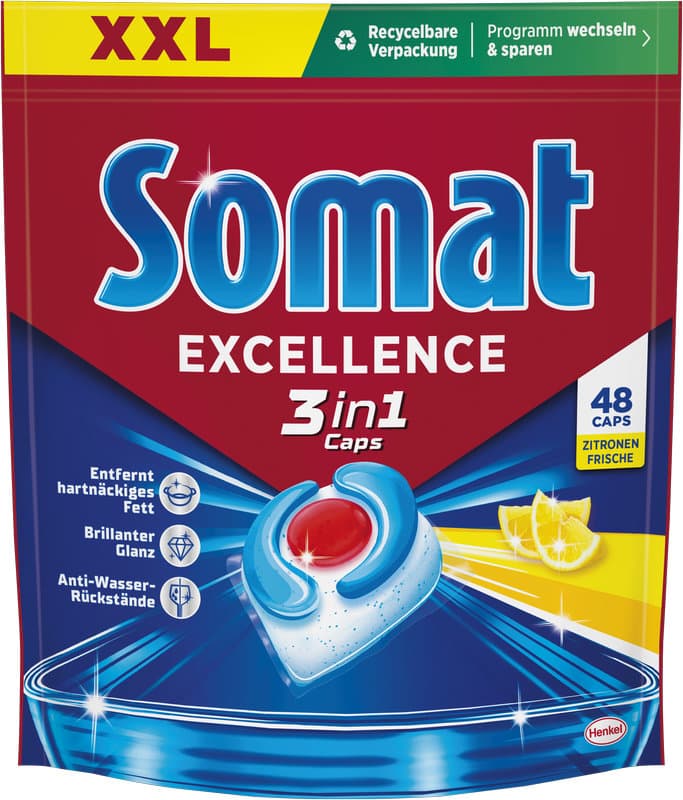 SOMAT Excellence Lemon 3in1 Caps