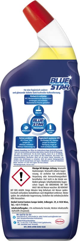 Blue Star WC-Reiniger Kraft Aktiv Gel Morgenfrische