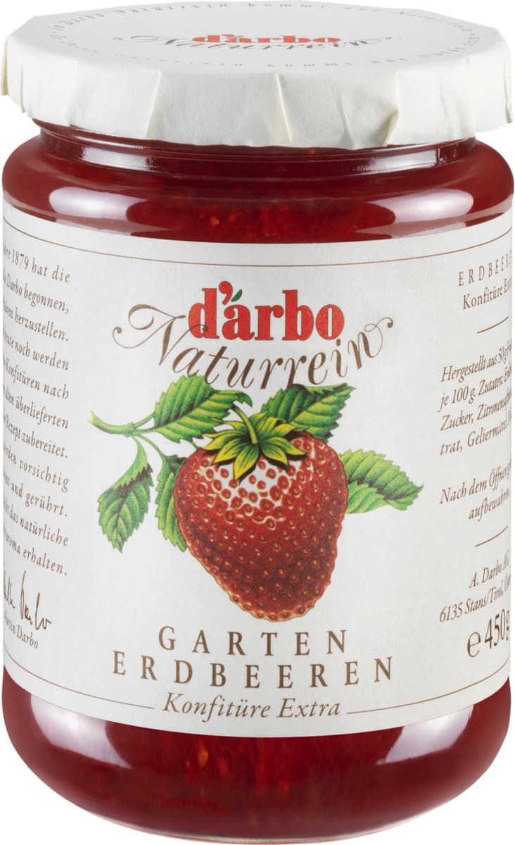 d'arbo Naturrein Konfitüre Garten Erdbeeren
