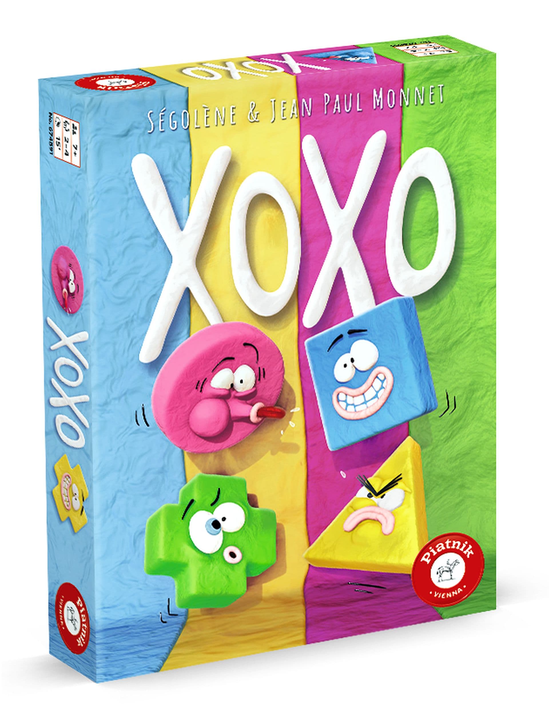 Piatnik - XOXO - Taktisches Tic-Tac-Toe mit geheimen Zielen für 2-4 Spieler ab 7 Jahren