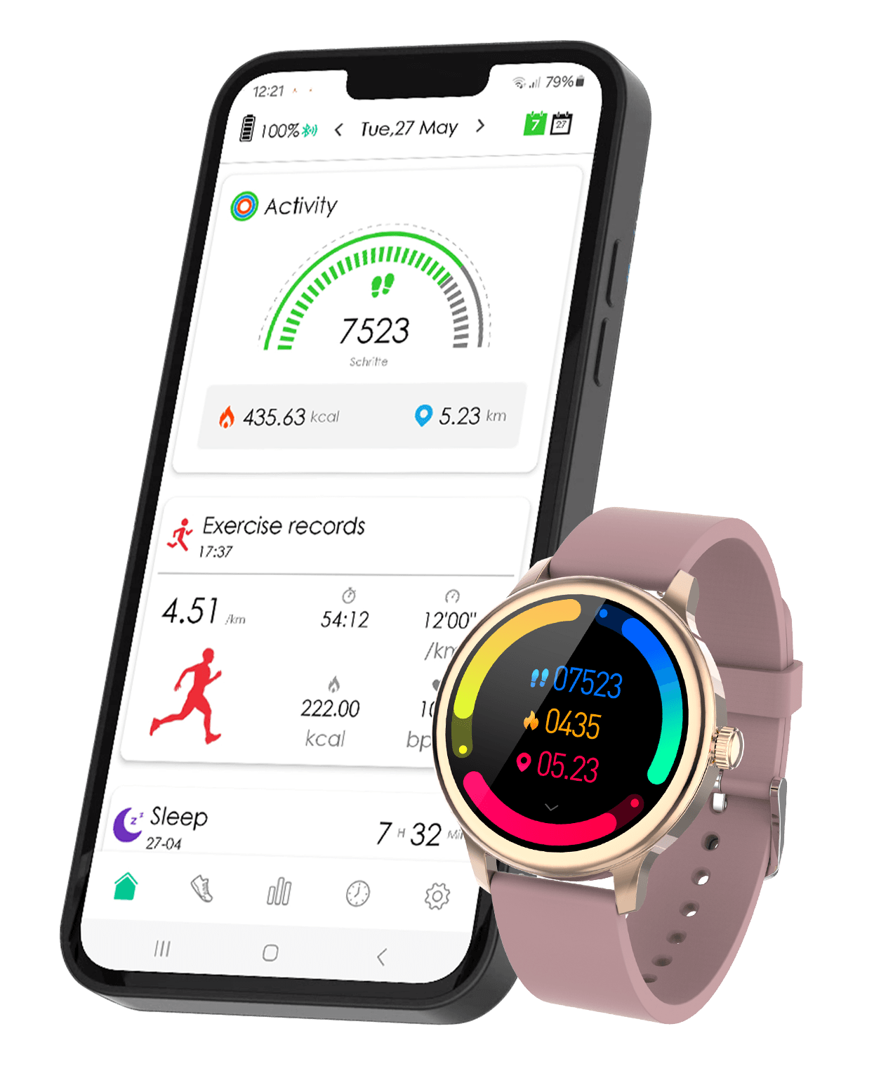 Produktbild Müller Smartwatch mit Telefonfunktion MU-SWC-17C 6 von 7