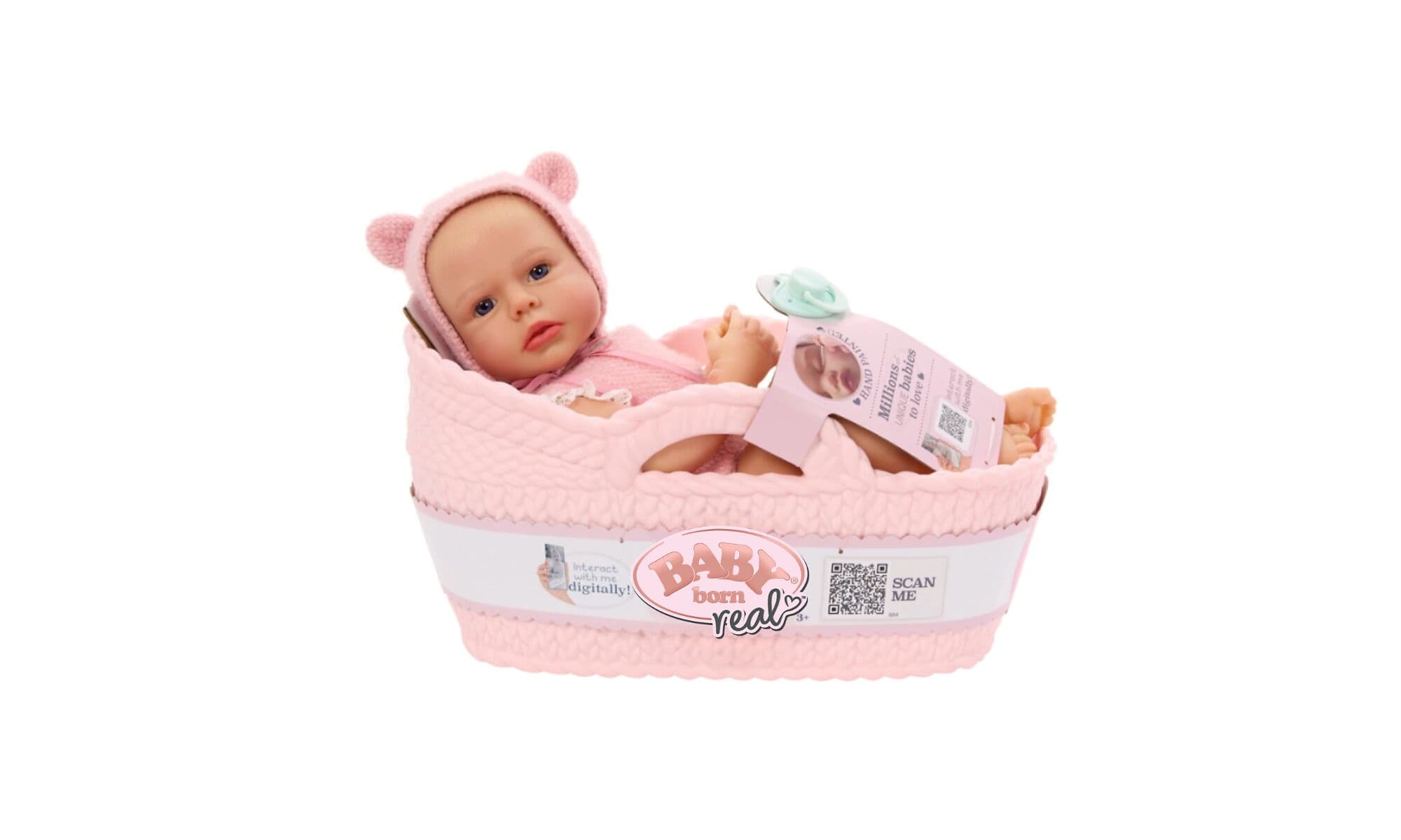 BABY born real Babypuppe Mädchen, heller Hautton, Augen offen