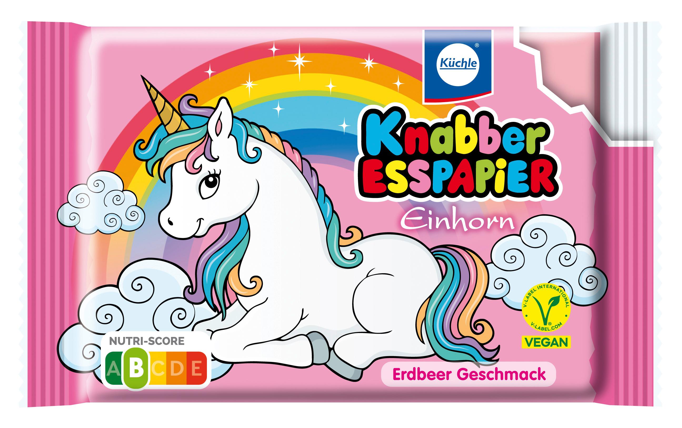 Küchle Knabber-Esspapier Einhorn
