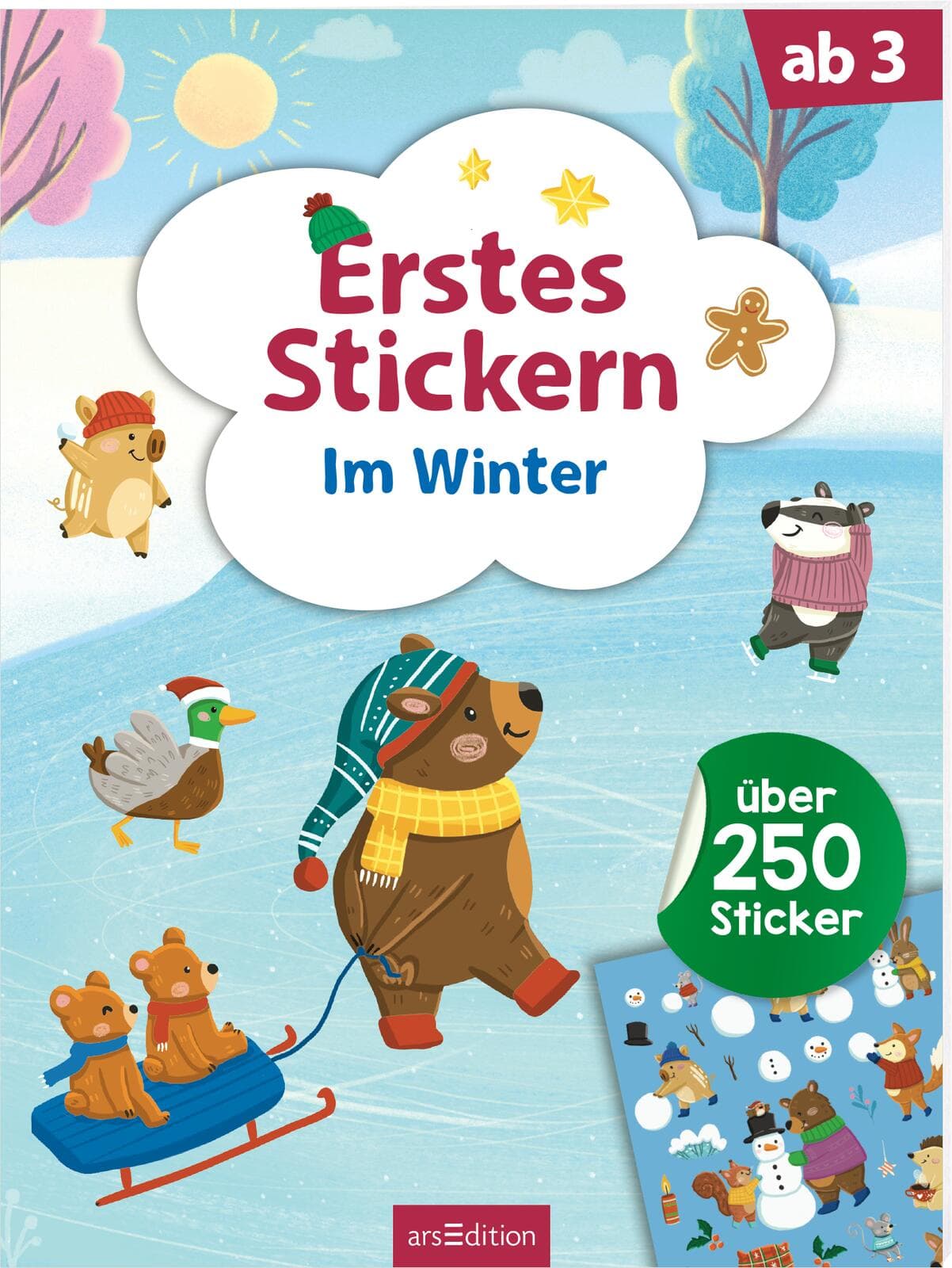 Erstes Stickern – Im Winter